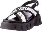 Love Moschino women's tassel chunky platform sandals for women - size 9