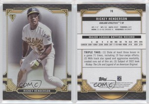 2022 Topps Triple Threads Rickey Henderson #78 HOF