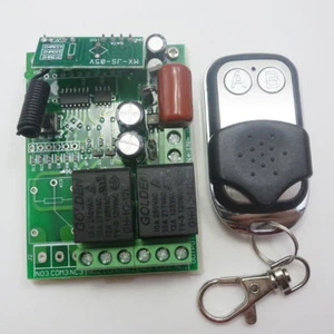 AC220V 2 canali relè ricevitore controller 433MHZ EV1527 encodifica telecomandi - Foto 1 di 2