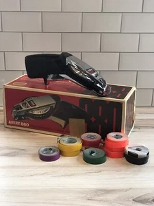 Vtg Avery 880 Professional Label Maker Black Chrome Ribbon Org.Box Untested - Picture 1 of 17
