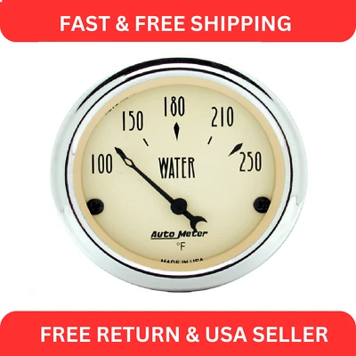 AutoMeter 1837 Antique Beige Water Temperature Gauge - Image 1 of 3