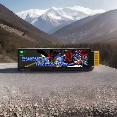 PERSONALIZADO Rampage of the Beast BEM Digimon BE Pulsera Vital BEM Tarjeta Dim Foto 1 de 4