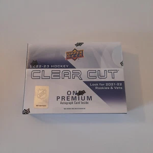 2022-23 Upper Deck Clear Cut Hockey Box Trading Cards Packs Break Autogramme - Bild 1 von 5
