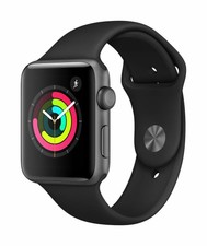 Apple Watch Series 3 42mm GPS Space Gray Aluminum - MTF32LL/A - Black Sport Band