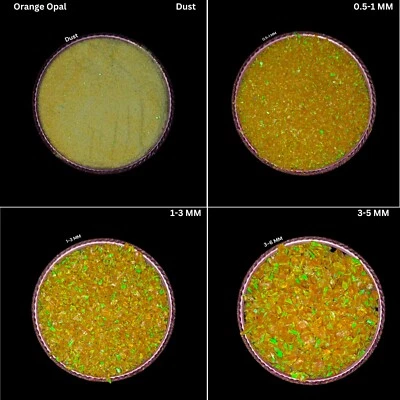 Orange Opal Crushed Gemstone Coarse All Size Premium Inlay Material Opal Powder - Image 1 of 4