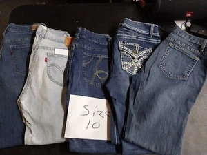 5 Lot L@@k  Girls Jeans Levi ~Apt 9 ~Gap~ Lee Size 10    - Picture 1 of 9