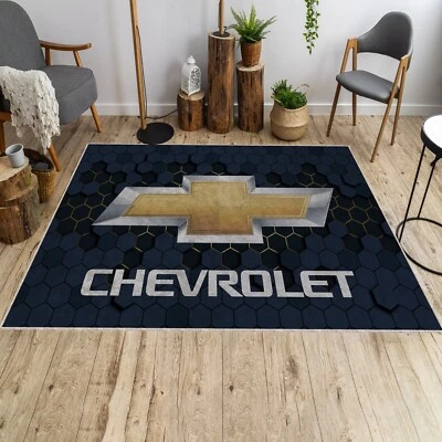 Chevrolet Area Rug, Cool Chevro Area Rug, Men's Cave Rug - Image 1 of 4