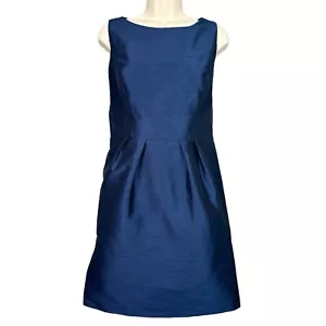 Alfred Sung Sheath Dress Sz 14 Midnight Blue Open Back Boat Neck Cocktail Formal - Picture 1 of 11