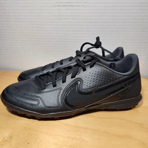 Men Sz 9 - Nike Legend 9 Club TF Turf Soccer Shoes DA1193-001 Black White New - Picture 1 of 9