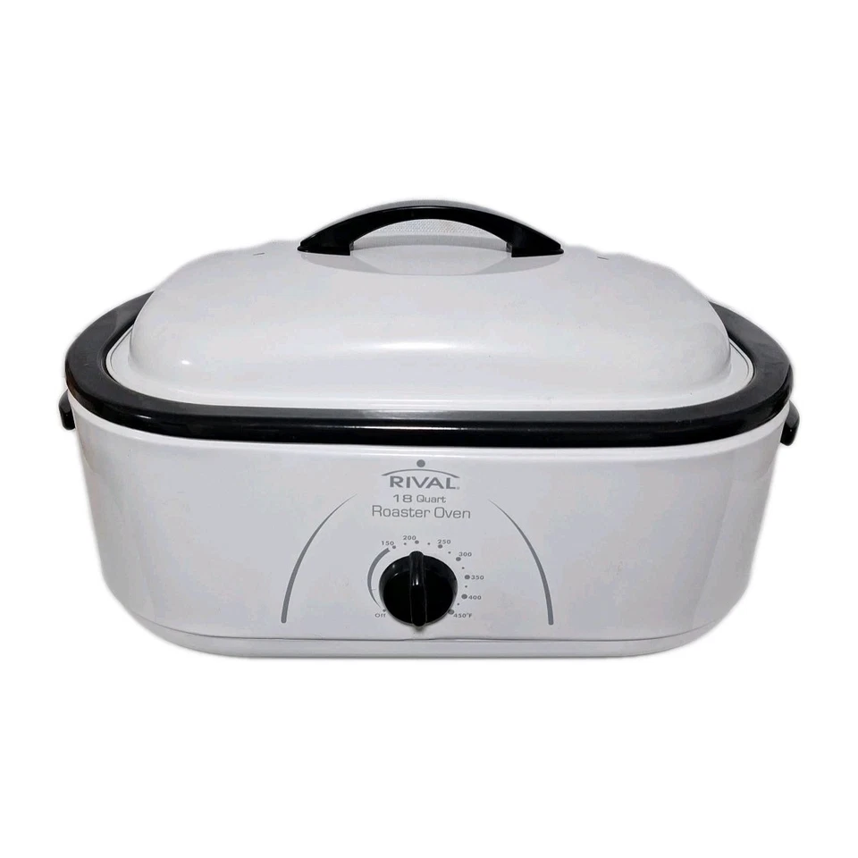Rival 18 Quart Roaster Oven Cooks Up To 18 Pound Turkey & Section Banquet Server - Image 1 of 4
