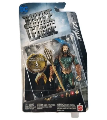 Figura de acción posable Jason Momoa 2017 DC COMICS LIGA DE LA JUSTICIA AQUAMAN 6" NUEVA EN CAJA Foto 1 de 2