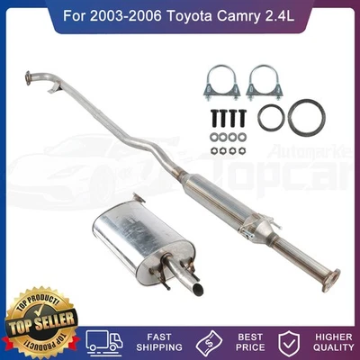 Exhaust Muffler System Resonator Pipe Kit for Toyota Camry 2.4L 2002-2005 2006 - Image 1 of 4