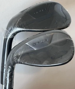 Callaway Opus Black Wedge Set LEFT Hand 52-10*, 56-12* S-Grind Steel LH NEW - Picture 1 of 4
