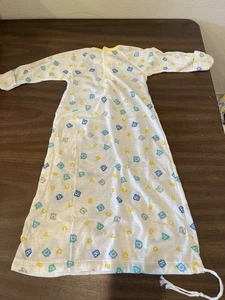 New Baby Tykes vintage Layette ABCD sleep gown sack yellow blue green - Picture 1 of 4