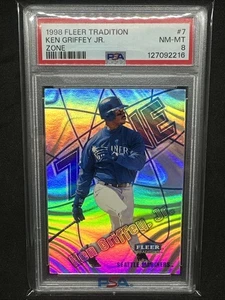 1998 Fleer Tradition Zone Ken Griffey Jr. #7 PSA 8 Near Mint - Picture 1 of 2