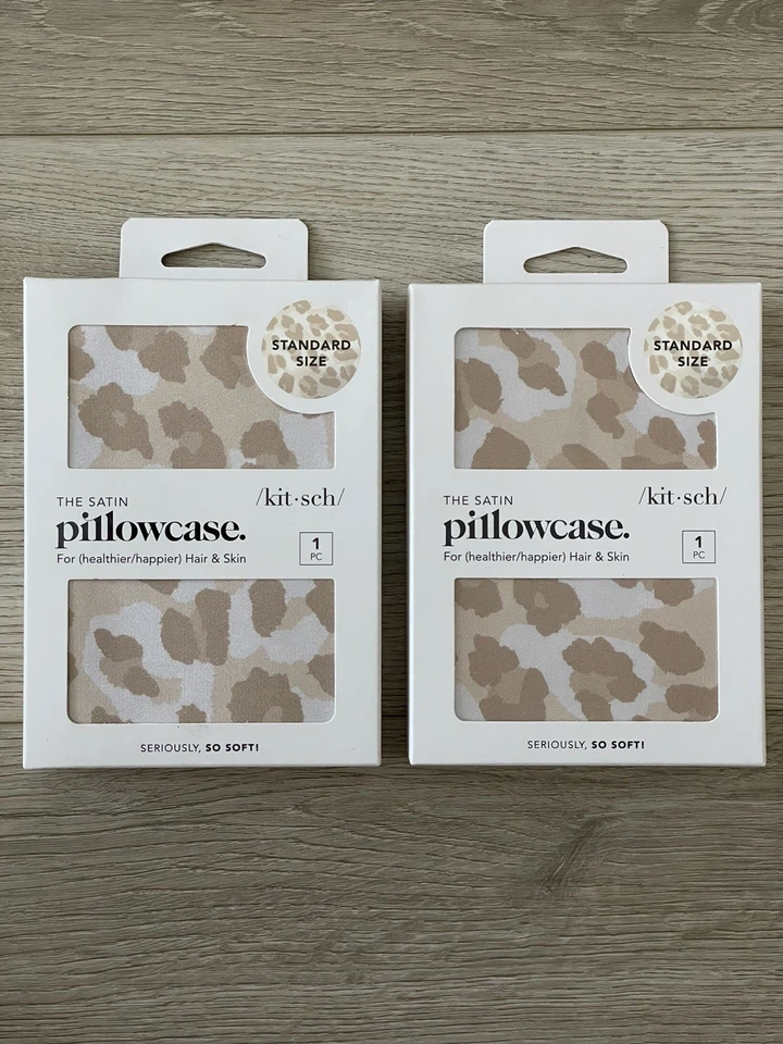 Kitsch Satin Pillowcase Standard Size Champagne 'Butterfly' 26" "