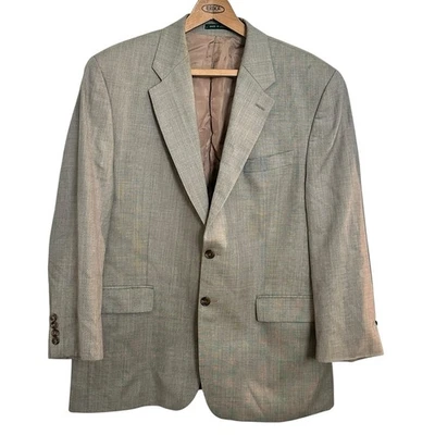 Chaqueta Blazer LAUREN Ralph Lauren Pata de Gallo Lana Mezcla Cachemira 44R Foto 1 de 4