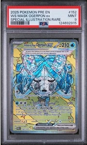 2025 Pokemon PRE EN WS MASK OGERPON EX SPECIAL ILLUSTRATION RARE Mint PSA 9 - Picture 1 of 2
