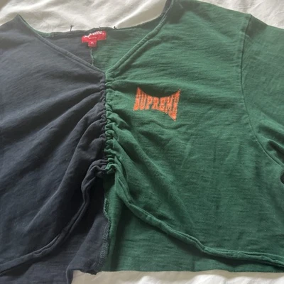 Camiseta corta Supreme para mujer talla XL verde y negra, ¡única! Foto 1 de 4