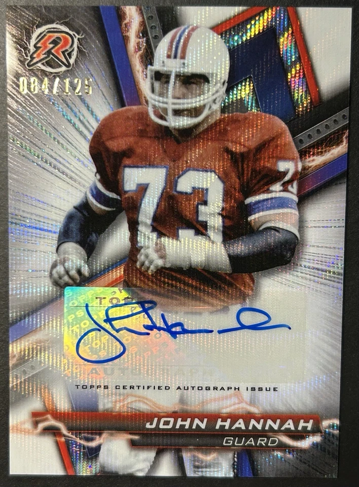 2024 Topps Resurgence Signatures John Hannah White Surge Auto /125 #RA-JH HOF - Image 1 of 1