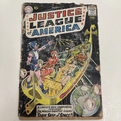 Justice League of America #3  Silver Age DC 1961 low grade! Cover almost off - Image 1 of 4