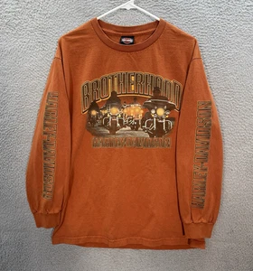 Harley Davidson Hemd Erwachsene Large orange Motorrad Biker Grunge Skater Y2K Herren - Bild 1 von 10