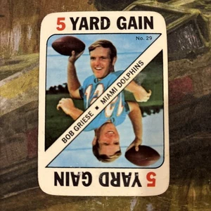 1971 TOPPS FOOTBALL CARD #29 BOB GRIESE MIAMI DOLPHINS 5 YARD GAIN. Good - Picture 1 of 2