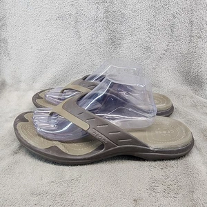 Crocs Shoes Mens Size 12 Brown Slip On Thong Synthetic Comfort Sandals - Picture 1 of 11