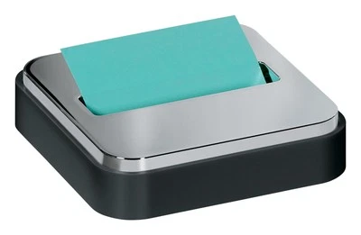 Post it Note Dispenser Black with Aqua Splash Sticky Notes 3x3 Inches 45 Sheets - Image 1 of 4