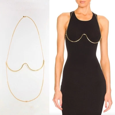 Cult Gaia Asha Gold Bralette Chain - Image 1 of 4