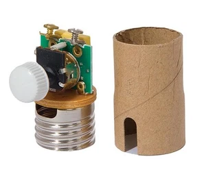 B&P Lamp® Full Range Dimmer Socket Interior with Ivory Knob - Picture 1 of 5