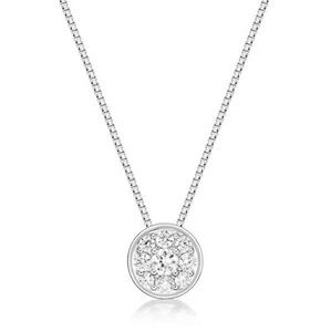 1/3 Carat Lab Grown Diamond Round Pendant Necklace in 10k White Gold - Picture 1 of 7
