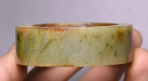 6CM Rare China Natural Old Jade Carving Jewelry Antique Bracelet Bangle - Picture 1 of 8
