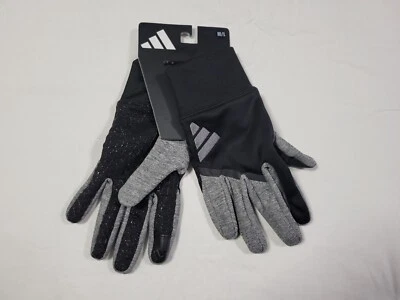Adidas Warm COLD.RDY Running Comfort Gloves Black -Gray Adult Mens - Image 1 of 4