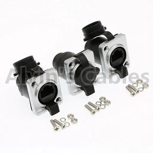3x RJ45 Waterproof Coupler Socket Connector IP65 Waterproof Ethernet Panel Mount - Picture 1 of 6