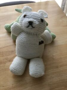 Handmade teddy bear toy - white - 5+ items free postage (AU only)