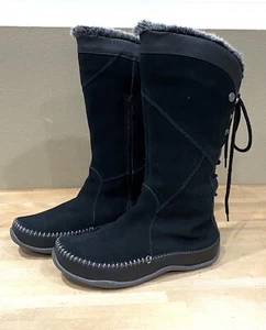 Bottes The North Face taille 7 Primaloft femme cuir noir 200 G isolant excellent état - Photo 1/10