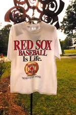 Rare 1999 Boston Red Sox Baseball is Life T Shirt XL White