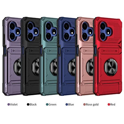 Para Boost Celero 5G+ Plus (2024), Portatarjetas Antigolpes Anillo Soporte Estuche Cubierta Foto 1 de 4