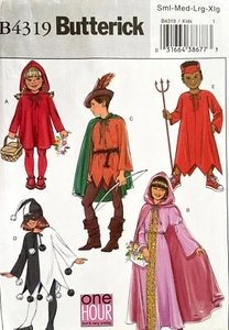 Butterick Kinder Kostüm Schnittmuster B4319/BP427/BP212 Gr. S-XL UNGESCHNITTEN - Bild 1 von 2