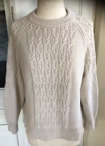 Tuckernuck Aspen Ivory Cable Knit, Cotton, Pullover Sweater, Size S - Picture 1 of 9