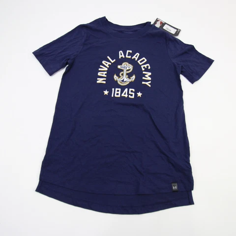 Navy Midshipmen Under Armour Short Sleeve Shirt Women's Navy New Cover