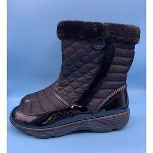 EASY SPIRIT EXPOSURE Black Zip Up Faux Fur Lined Boots Booties Women's Size 9.5M - Picture 1 of 10