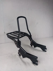 UNBRANDED FOR HARLEY SOFTAIL FXBB FLDE STANDARD SISSY BAR BACKREST LUGGAGE RACK - Picture 1 of 22