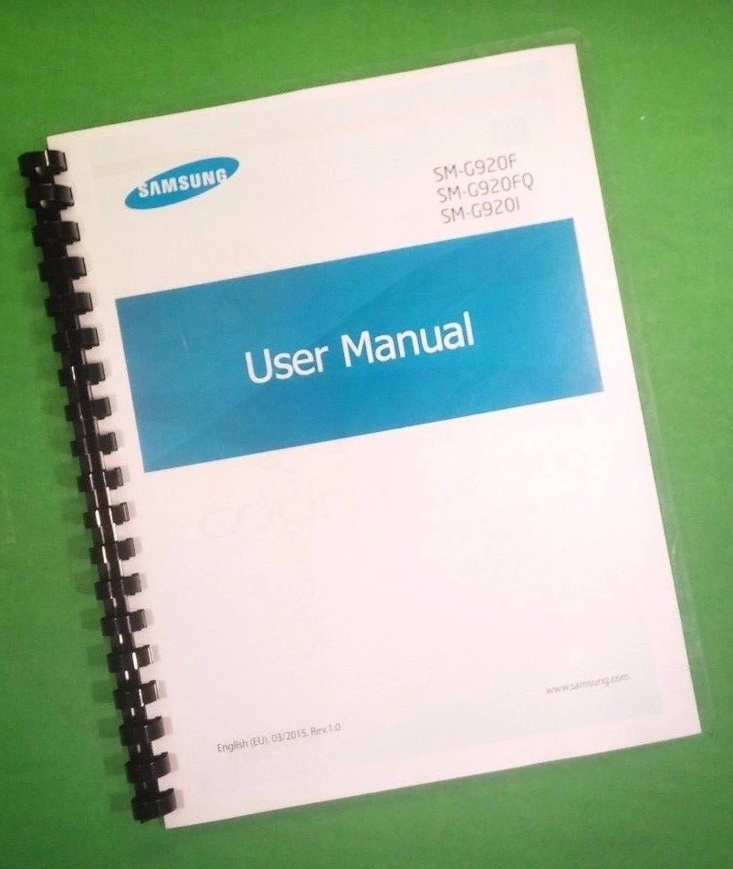 Руководство пользователя для телефона Samsung Galaxy S6 G920 камеры 140 страниц с прозрачными чехлами! - Изображение 1 из 1