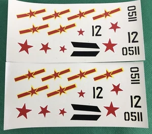 Menge 2 Testors Aufkleber 7644-105 Mig-15 Russian Fighter Modellbausatz # 218-200, A6 - Bild 1 von 5