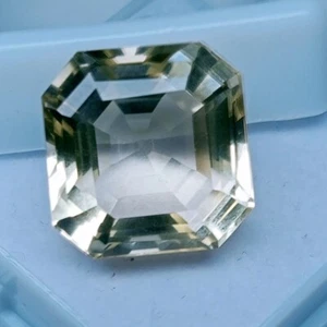 Wonderful Light Yellow Citrine Asscher Cut 11-12 Ct EGL Certified Gemstone - Picture 1 of 7