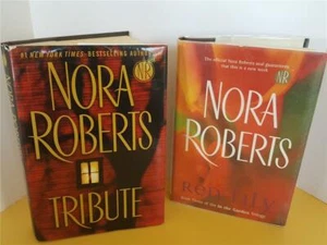 2 Nora Roberts Books RED LILY TRIBUTE Mystery Garden Trilogy Romance Suspense PB - Picture 1 of 1