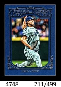 1-2013 TOPPS GYPSY QUEEN BLUE FRAMED CLAYTON KERSHAW DODGERS 211/499 - Picture 1 of 1