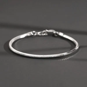 BRACCIALE ARGENTO 925 UOMO RAGAZZO MAGLIA SNAKE LUNGHEZZA 19 CM VINCENT PAUL - Foto 1 di 10